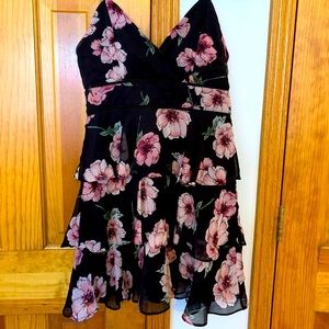 Black floral dress